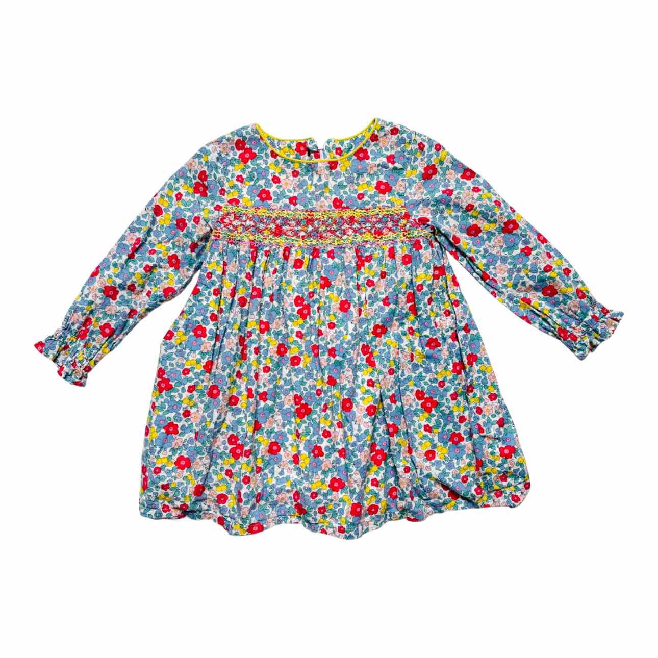 mini boden owl dress Floral LS Embroidered – Tree Kids COLOR:White/Blue Multi Long Sleeve Button Down Big Girl) winter-formal