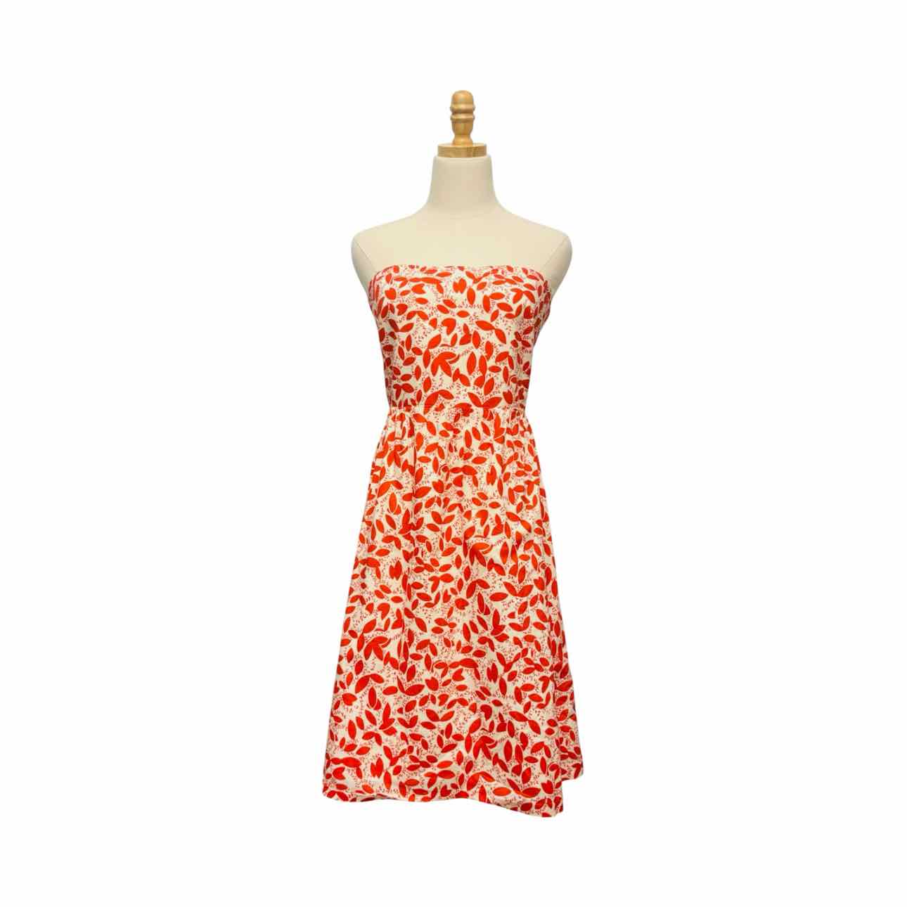 Strapless Leaf Print Dress – Owl Tree Kids