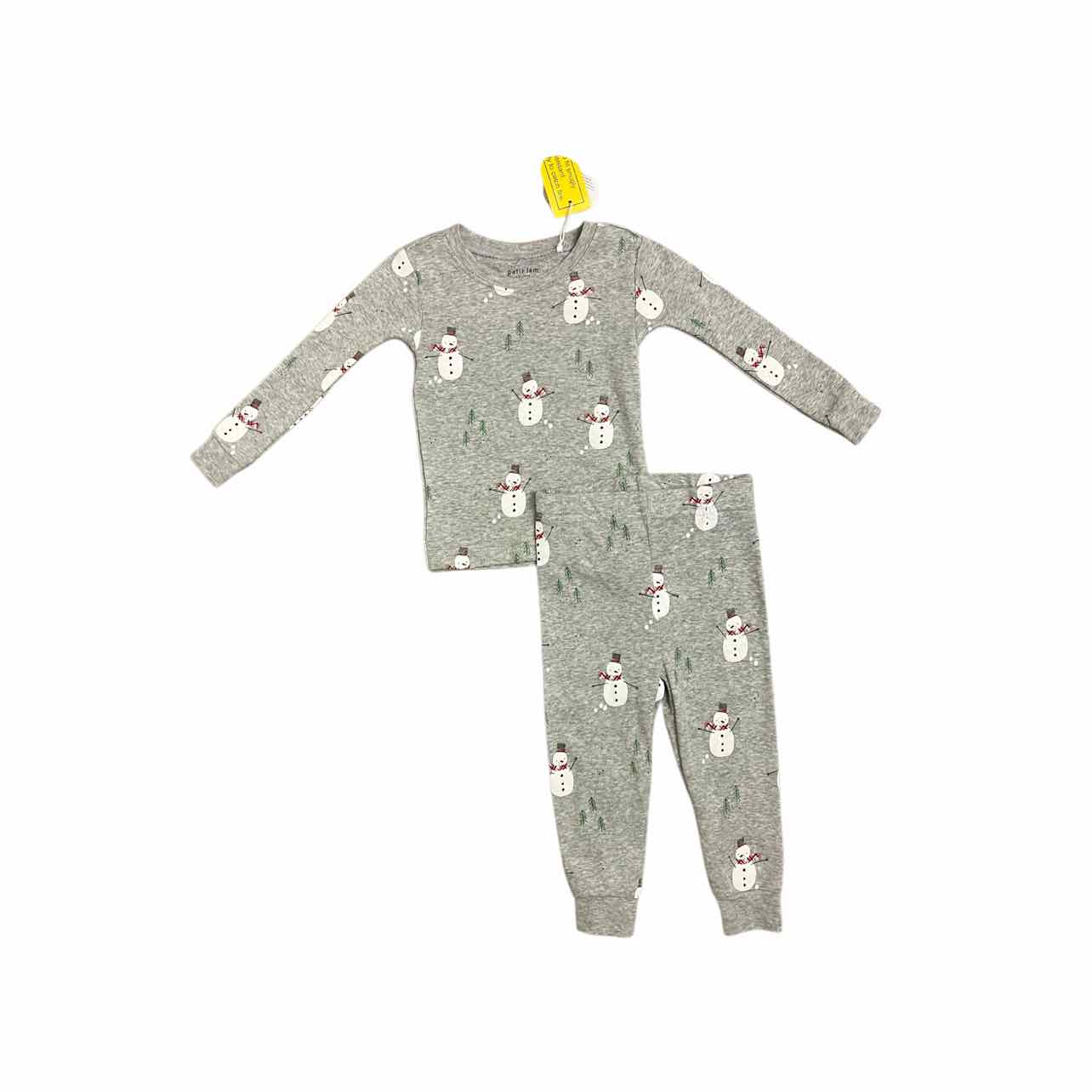 NWT LS hot Snowman Pajama Set