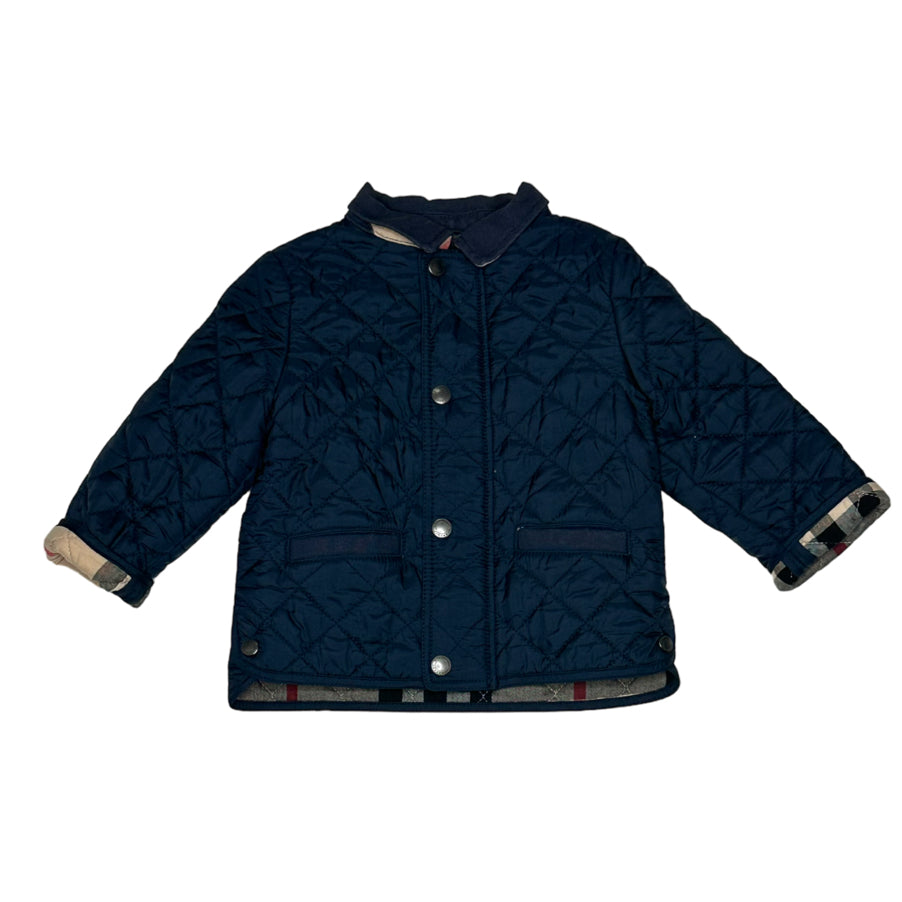 Burberry navy quilted on sale jacket